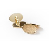 Classic oval chain cufflinks in solid gold